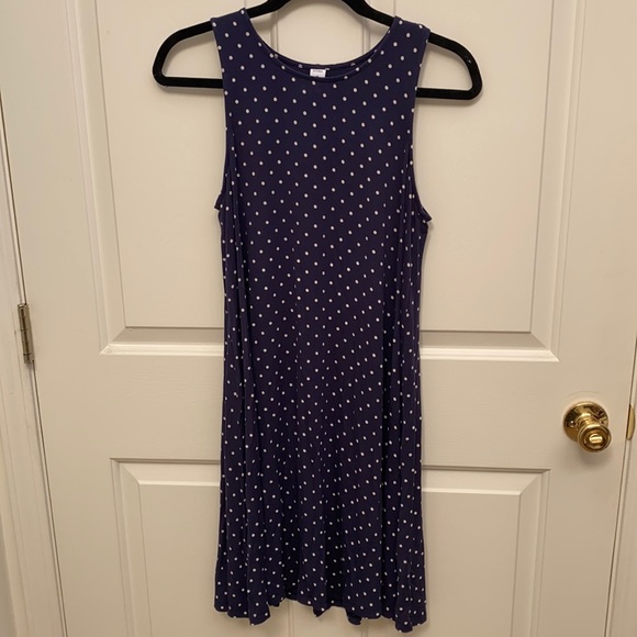 Navy Blue Polka Dot Old Navy Dress - Picture 1 of 5